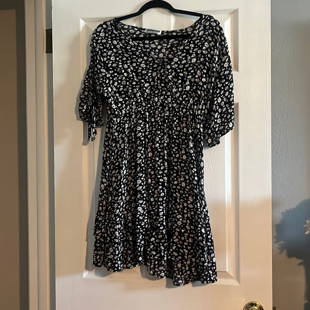 Cold shoulder mini dress